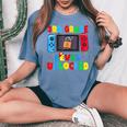 Game Gaming 3Rd Grade Level Unlocked First Day Boys Toddlers Women's Oversized Comfort T-Shirt Blue Jean