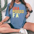 Gna Posso Fa' Dialetto Romanesco Romano Frase Divertente T-shirt comoda oversize da donna Blue Jean