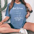 God Said Maxwell Equation Physics Jesus Christian Nerd T-shirt comoda oversize da donna Blue Jean