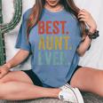 Idea De Regalo Para Tía Retrointage – Best Aunt Ever Camiseta extragrande cómoda para mujer Blue Jean