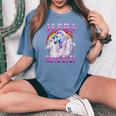 Ironic Alpha Male Unicorn Sarcastic Hilarious Meme Women's Oversized Comfort T-Shirt Blue Jean