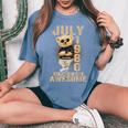 July 44Th Birthday 1980 Awesome Teddy Bear Women's Oversized Comfort T-Shirt Blue Jean