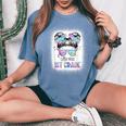 Little Miss 1St Grade First Day Of School First Grade Girls Women's Oversized Comfort T-Shirt Blue Jean
