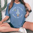 Mission Fifth Grade Space Rocket Back To School Vi Women's Oversized Comfort T-Shirt Blue Jean
