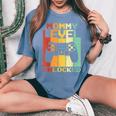 Mommy Level Unlocked Pregnancy Gamer Mommy To Be T-shirt comoda oversize da donna Blue Jean