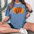 Œuvre D'art Abstraite De Tigre Coloré T-shirt oversize confortable pour femme Blue Jean
