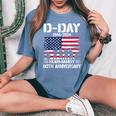 Omaha Beach 1944 D-Day 2024 80° Anniversario Normandia Seconda Guerra Mondiale T-shirt comoda oversize da donna Blue Jean