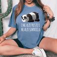 Panda Regalo Donna O Mi Alzo Presto O Simpatica T-shirt comoda oversize da donna Blue Jean