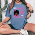 This Queen Makes 45 Look Fabulous 45Th Birthday Queen Afro Women's Oversized Comfort T-Shirt Blue Jean