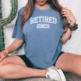 Retired Est 2024 Retirement Grandpa Grandma Women's Oversized Comfort T-Shirt Blue Jean
