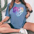 Retro I Love Heart Taylor Groovy Personalizzato Nome T-shirt comoda oversize da donna Blue Jean