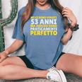 Sarcastico Buon Compleanno 53 Anni Regalo Uomo Donna Nonno T-shirt comoda oversize da donna Blue Jean