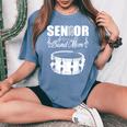 Senior Band Mom 2025 Marching Band Class Of 2025 Drum Women's Oversized Comfort T-Shirt Blue Jean