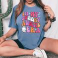 In My Spooky Auntie Era Auntie Halloween Spooky Aunt Women's Oversized Comfort T-Shirt Blue Jean