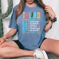 Third Grade Teacher Tour Dream Team Happy Back To School Women's Oversized Comfort T-Shirt Blue Jean