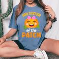 Big Sister Of The Patch Pumpkin Halloween Family Matching Women's Oversized Comfort T-Shirt Mustard