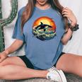 Orca Killer Whale Boys Girls Orca Graphic Women's Oversized Comfort T-Shirt Mustard