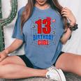 Spider Web Thirn 13 Years Old It's My 13Th Birthday Girl Women's Oversized Comfort T-Shirt Mustard