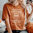 40Th Birthday Retro Limited Edition Man Woman Born 1984 Women's Oversized Comfort T-Shirt Crimson