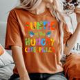 Auntie Of The Hungry Caterpillar Cute 1St Birthday Boy Girl Women's Oversized Comfort T-Shirt Crimson