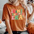 In My Christmas Era Cute Groovy Christmas Holiday Xmas Women's Oversized Comfort T-Shirt Crimson
