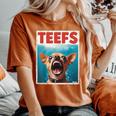 Chihuahua Fs Top Th Chi Jowls Paws Dog Mom Dad Women's Oversized Comfort T-Shirt Crimson