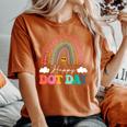 Happy Dot Day Colorful Rainbow Girls Boys Youth Polka Dot Women's Oversized Comfort T-Shirt Crimson