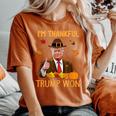 I'm Thankful Trump Won Thanksgiving Turkey Fall Women Women's Oversized Comfort T-Shirt Crimson I'm Thankful Trump Won Thanksgiving Turkey Fall Women Women's Oversized Comfort T-Shirt Crimson