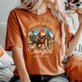 Jesus Lovin' Cowgirl Christian Howdy Western Rodeo Texas Women's Oversized Comfort T-Shirt Crimson