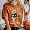 November 50Th Birthday 1974 Awesome Teddy Bear Women's Oversized Comfort T-Shirt Crimson