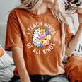 I Teach Minds Of Alll Kinds Special Education Teacher Women's Oversized Comfort T-Shirt Crimson
