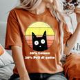 80 Cotone 20 Pelo Di Gatto Gatto Mamma Gatti Regalo Retro T-shirt comoda oversize da donna Yam