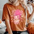 Anime E Gatti Amante Manga Ragazza Kawaii Otaku Fiori Di Ciliegio T-shirt comoda oversize da donna Yam