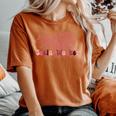 Assistente Sociale Farfalle Rosa Linea Minimalista T-shirt comoda oversize da donna Yam