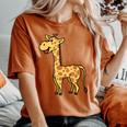 Bambini Giraffa Che Disegnano Graziosi Safari Con Giraffe T-shirt comoda oversize da donna Yam