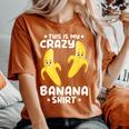 Banana Lover Camicia Con Scritta This Is My Crazy Banana T-shirt comoda oversize da donna Yam