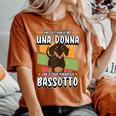 Bassotto Ragazza Cane Regalo Divertente T-shirt comoda oversize da donna Yam