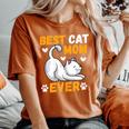Best Cat Mom Ever Gatos Divertidos Regalos Mama De Gato Camiseta extragrande cómoda para mujer Yam