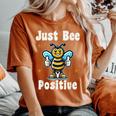 Bumble Bee Bambini Cartoon Citazione Positiva Bambini Donne Uomini T-shirt comoda oversize da donna Yam