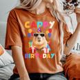 Capybara Capibara Per Feste Di Compleanno Per Ragazze E Ragazzi T-shirt comoda oversize da donna Yam