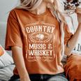 Country Music And Whiskey Divertente Bourbon Che Dice Scotch Regalo T-shirt comoda oversize da donna Yam