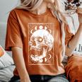 Cranio Fasi Lunari Moda Gotica Gotico Occulto Donne Gotiche T-shirt comoda oversize da donna Yam