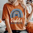 Diabetes Awareness T1d Retro Rainbow Diabetico Per Bambini Di Tipo 1 T-shirt comoda oversize da donna Yam