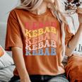 Donna Kebab Groovy Döner Kebab Kebap Con Collo A T-shirt comoda oversize da donna Yam