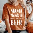 Donna La Mamma Ha Bisogno Di Una Birra Divertente Regalo Per La Con Collo A T-shirt comoda oversize da donna Yam