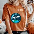 Esa European Space Agency Missione Sentinel-1 Patch T-shirt comoda oversize da donna Yam