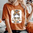 Friends Giving 2024 Thanksgiving Friendsgiving Messy Bun Women's Oversized Comfort T-Shirt Yam