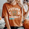 Futura Mamma Loading Figlio Maschio Annuncio Gravidanza T-shirt comoda oversize da donna Yam