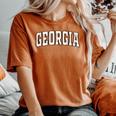 Georgia Ga Vintage Varsity Style Sports Girls Women's Oversized Comfort T-Shirt Yam