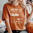 Giulia Maglia Con Testo Divertente Donna Ragazza Bambina T-shirt comoda oversize da donna Yam